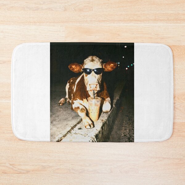 Item preview, Cow Drinking Iced Coffee designed and sold by OrlimarHIpo.