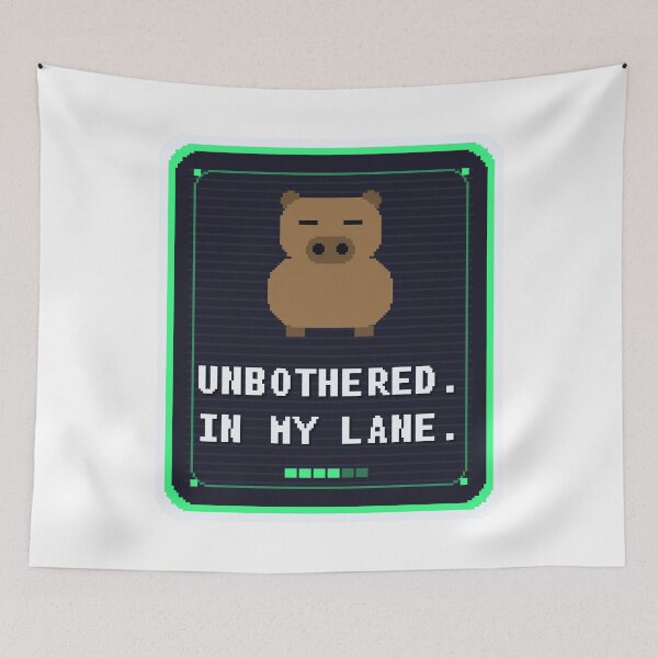 Item preview, Unbothered In My Lane Capybara — Funny Capybara Meme designed and sold by One More Run.