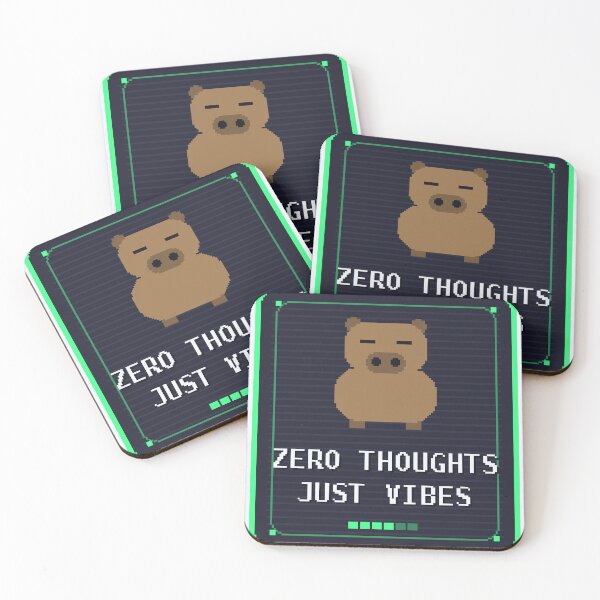 Item preview, Zero Thoughts Just Vibes — Funny Capybara Meme designed and sold by One More Run.