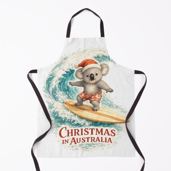 Item preview, Surfing Christmas Koala – Christmas in Australia designed and sold by RosieKingArt.