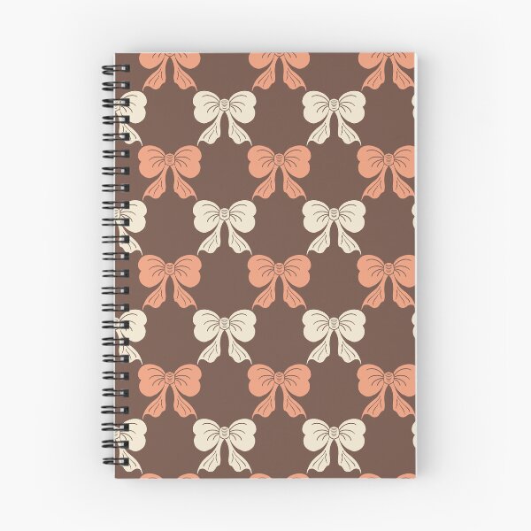 Item preview, Medium Classic Cozy Bow Toile Brown Coral Pattern designed and sold by DColourMuse.