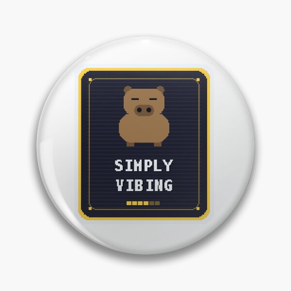Item preview, Simply Vibing Capybara — Funny Capybara Meme designed and sold by One More Run.