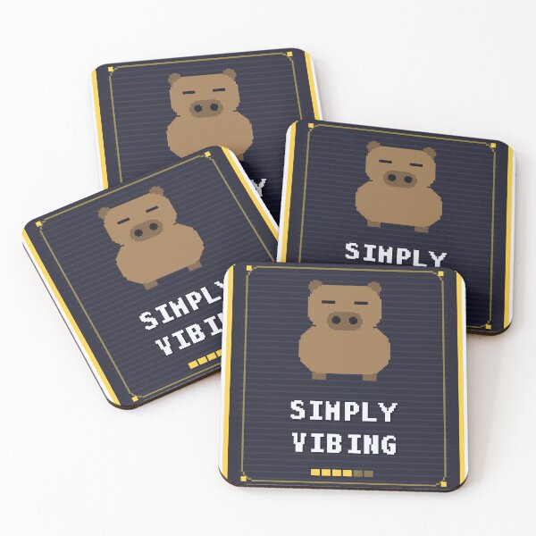 Item preview, Simply Vibing Capybara — Funny Capybara Meme designed and sold by One More Run.