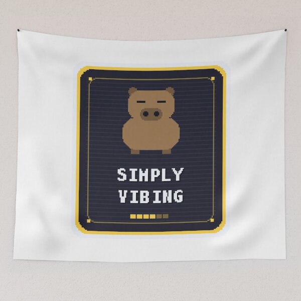 Item preview, Simply Vibing Capybara — Funny Capybara Meme designed and sold by One More Run.