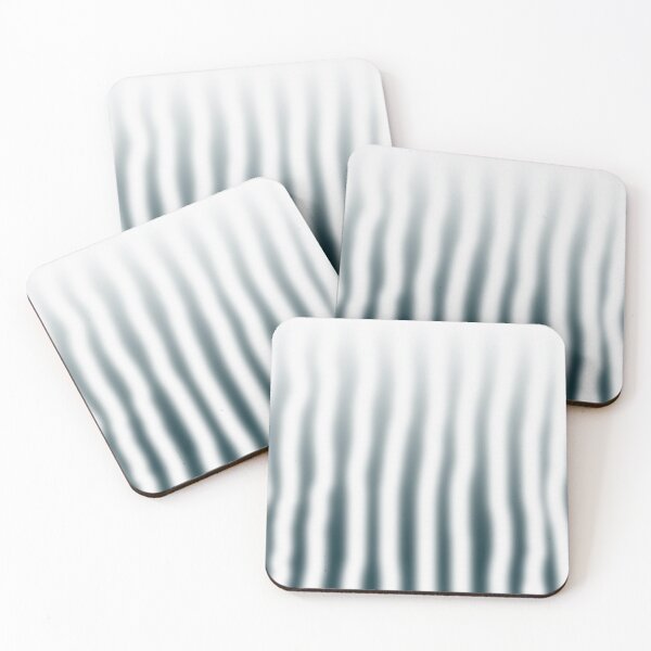 Item preview, Vertical Stripes Blur - Abstract Monochrome Teal and White Painting designed and sold by Marsailhe Milward.