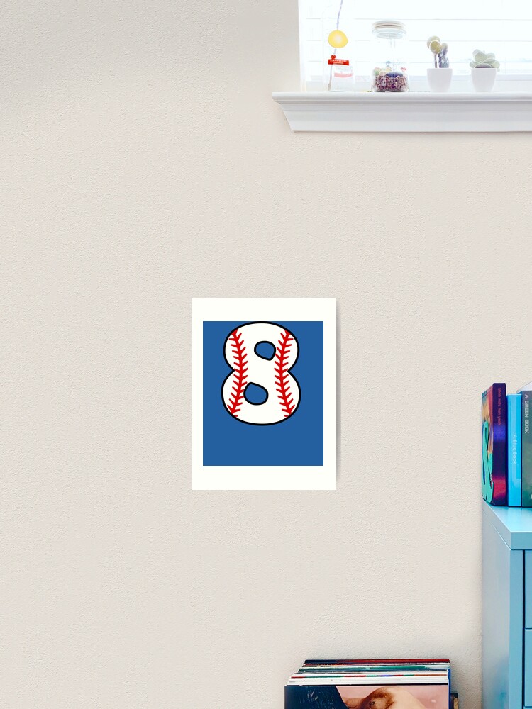 Number 8 Baseball #8 | Art Print