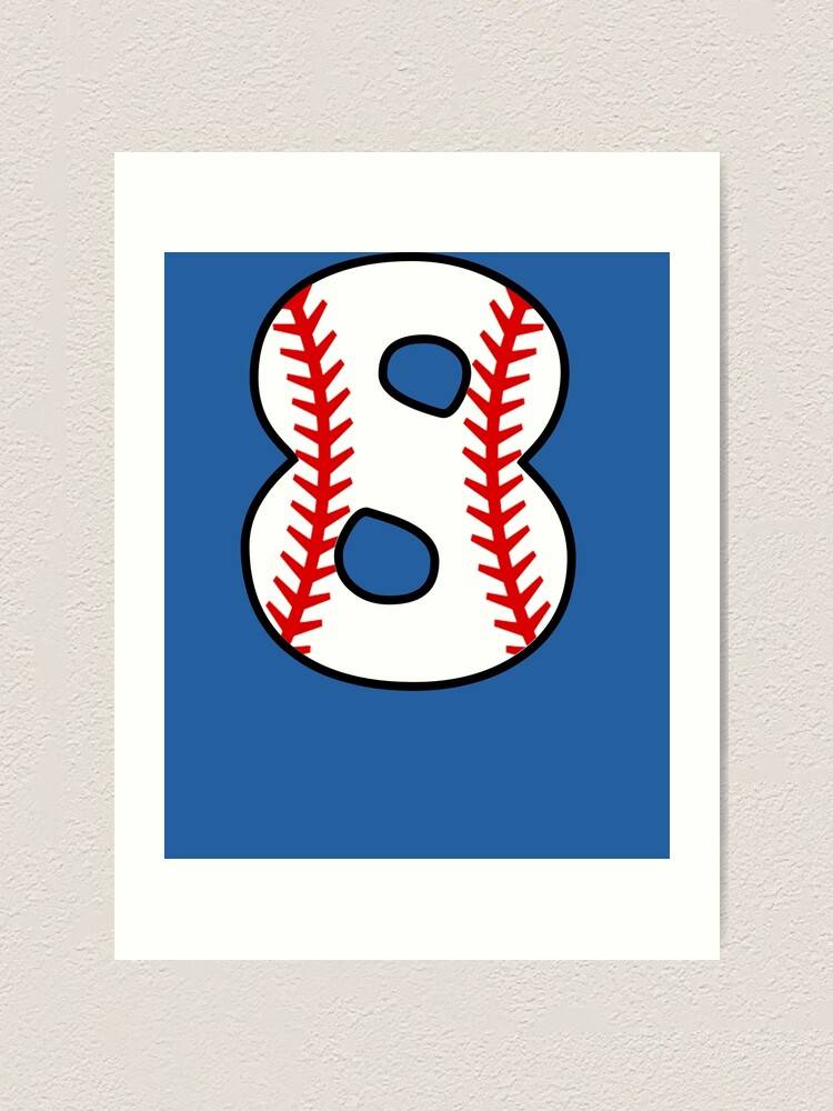 Number 8 Baseball #8 | Art Print