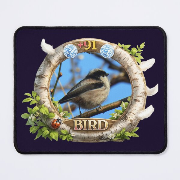 Item preview, +91BIRD Long-Tailed Tit Logo: Birchwood Ladybug Minimal Edition designed and sold by Plus91BIRD.