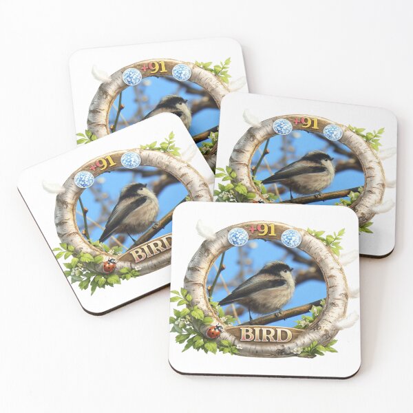 Item preview, +91BIRD Long-Tailed Tit Logo: Birchwood Ladybug Minimal Edition designed and sold by Plus91BIRD.