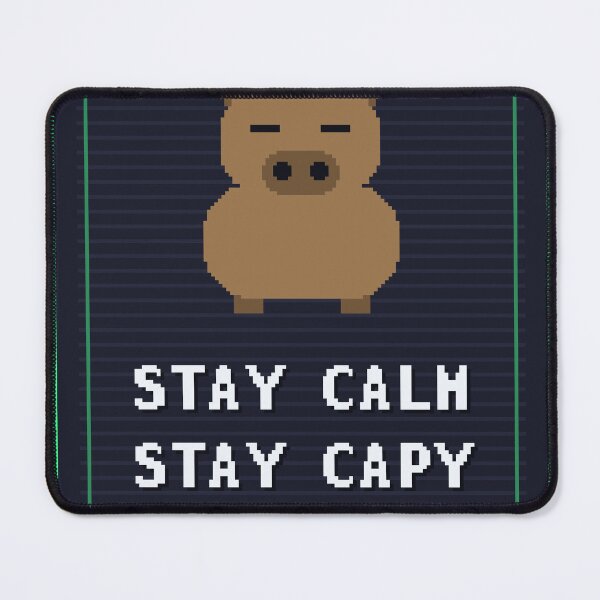 Item preview, Stay Calm Stay Capy — Funny Capybara Meme designed and sold by One More Run.