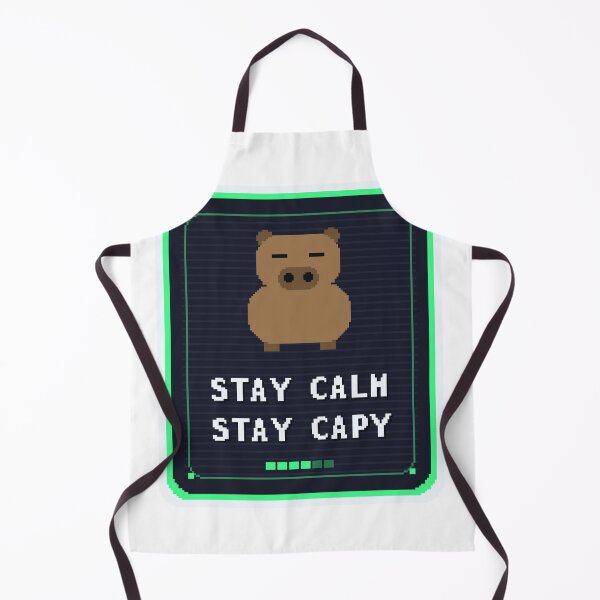 Item preview, Stay Calm Stay Capy — Funny Capybara Meme designed and sold by One More Run.
