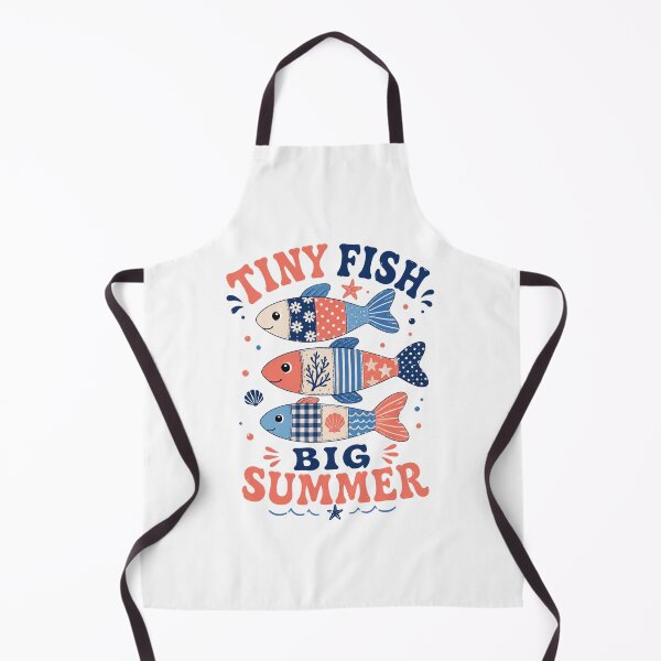 Item preview, Tiny Fish Big Summer – Patterned Patchwork Fish Art designed and sold by Ora-kuro.