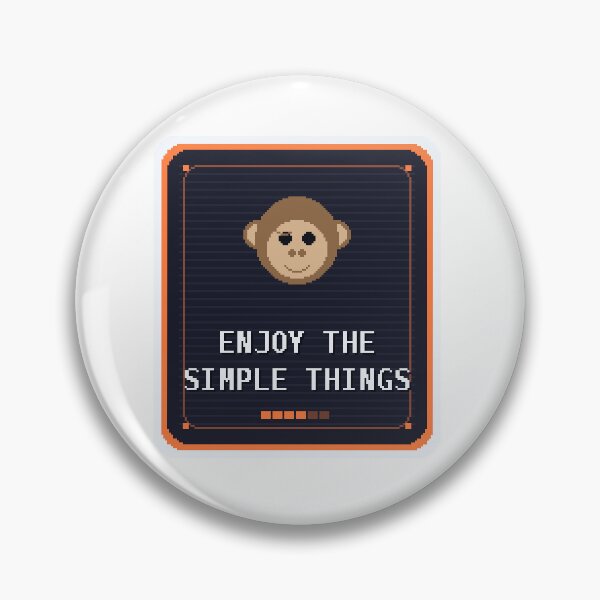 Item preview, Enjoy The Simple Things — Funny Mindful Monkey Meme designed and sold by One More Run.