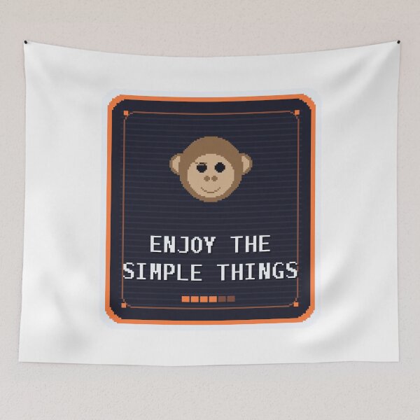 Item preview, Enjoy The Simple Things — Funny Mindful Monkey Meme designed and sold by One More Run.