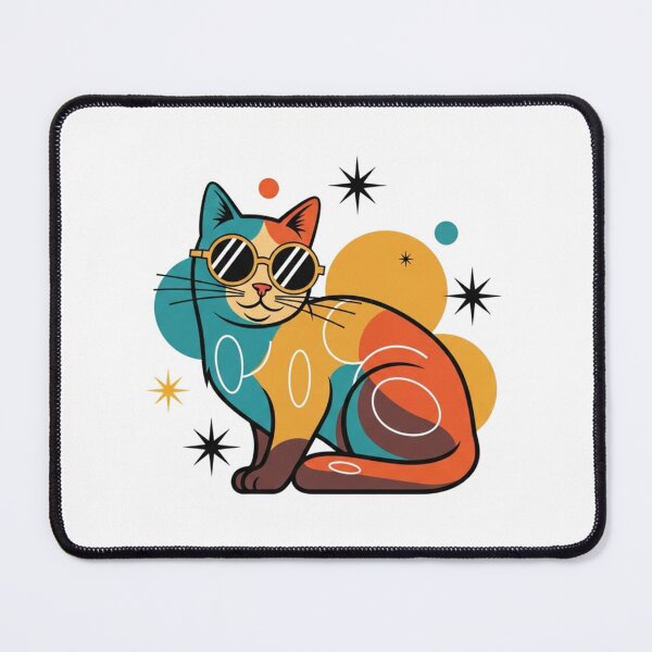 Item preview, Vintage Retro Cat Flat Vector Illustration designed and sold by Bangcen.