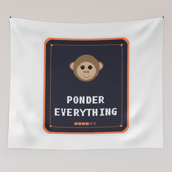 Item preview, Ponder Everything Monkey — Funny Mindful Monkey Meme designed and sold by One More Run.