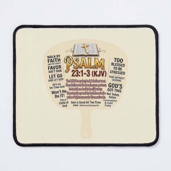 Item preview, Psalm 23 KJV Church Fan The Lord Is My Shepherd designed and sold by WordsplusFabric.