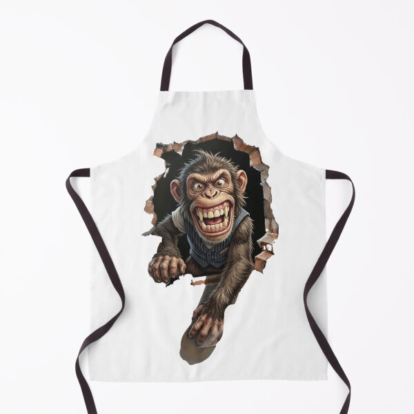 Item preview, 3D Crazy Monkey Breaking Through Wall - Funny Chimpanzee Illusion designed and sold by Trendykunnu.