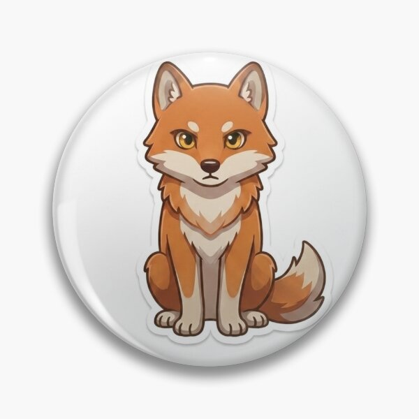 Item preview, Cute Kawaii Sitting Fox Sticker | Anime Style Fluffy Red Fox Cub Art | Laptop Sticker | Gift for Fox Lovers designed and sold by Chipkooo.