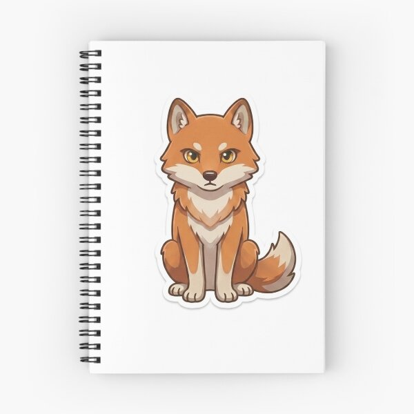 Item preview, Cute Kawaii Sitting Fox Sticker | Anime Style Fluffy Red Fox Cub Art | Laptop Sticker | Gift for Fox Lovers designed and sold by Chipkooo.
