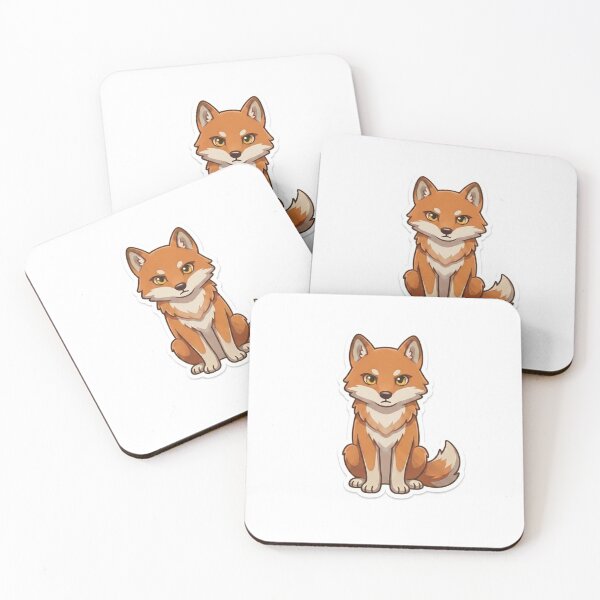 Item preview, Cute Kawaii Sitting Fox Sticker | Anime Style Fluffy Red Fox Cub Art | Laptop Sticker | Gift for Fox Lovers designed and sold by Chipkooo.
