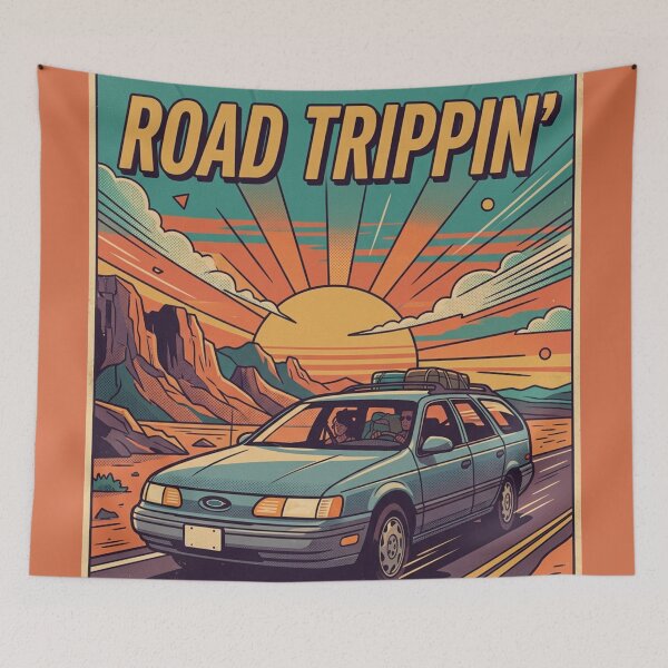 Item preview, Retro '90s Road Trip Poster designed and sold by Dimensionality.