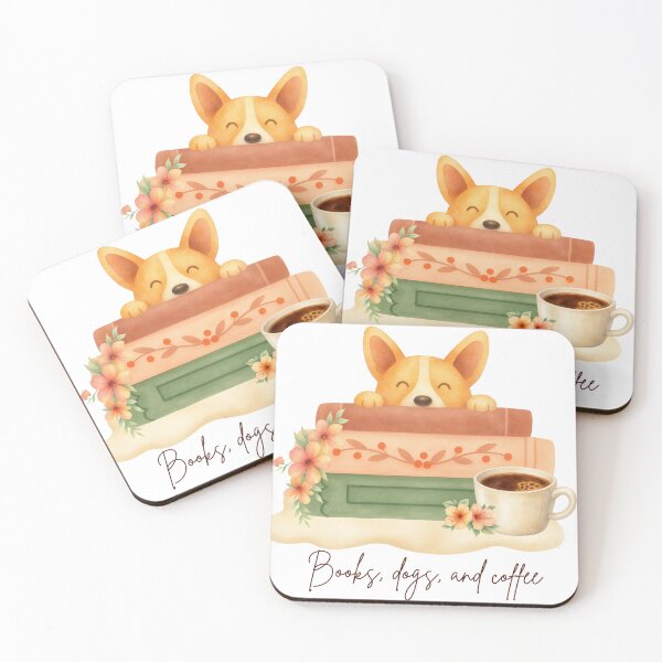 Item preview, Books, Dogs, Coffee designed and sold by TotAlyBooked.