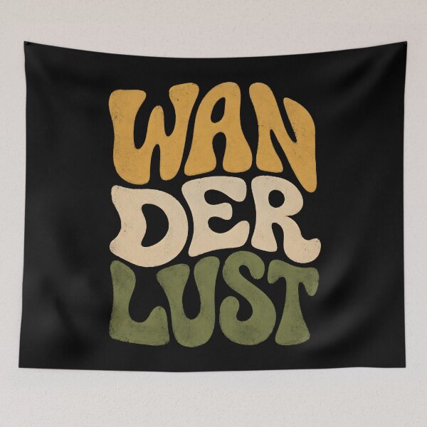 Item preview, Wanderlust Retro Travel Typography designed and sold by Victor Shadehorn.