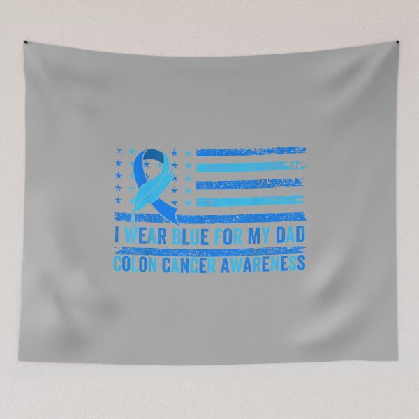 Item preview, I Wear Blue for My Dad USA Flag Colon Cancer Awareness Gifts designed and sold by ArleneRowe.