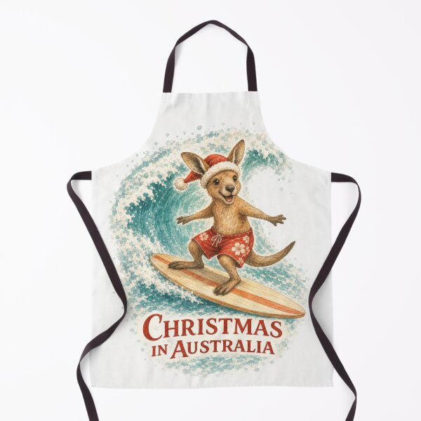 Item preview, Surfing Christmas Kangaroo – Christmas in Australia designed and sold by RosieKingArt.