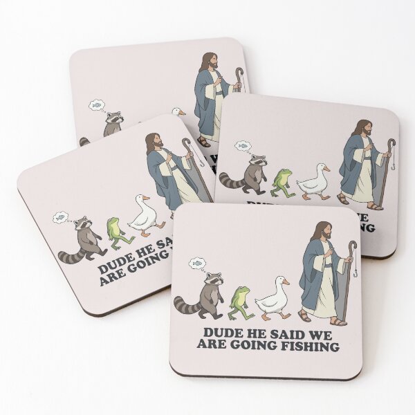 Item preview, Dude He Said We Are Going Fishing Funny Christian Jesus Fisherman designed and sold by mari-kayden.