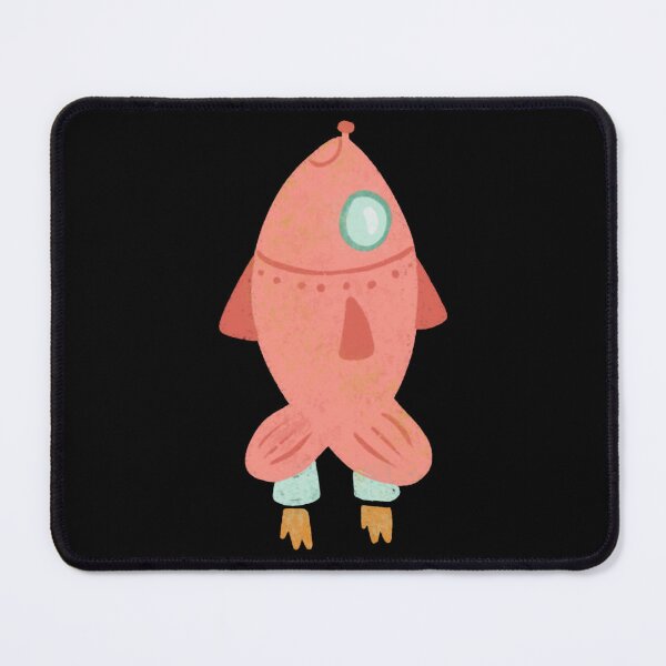 Item preview, Fish Rocket Cute Cartoon Space Travel Illustration designed and sold by PinkPeonStores.