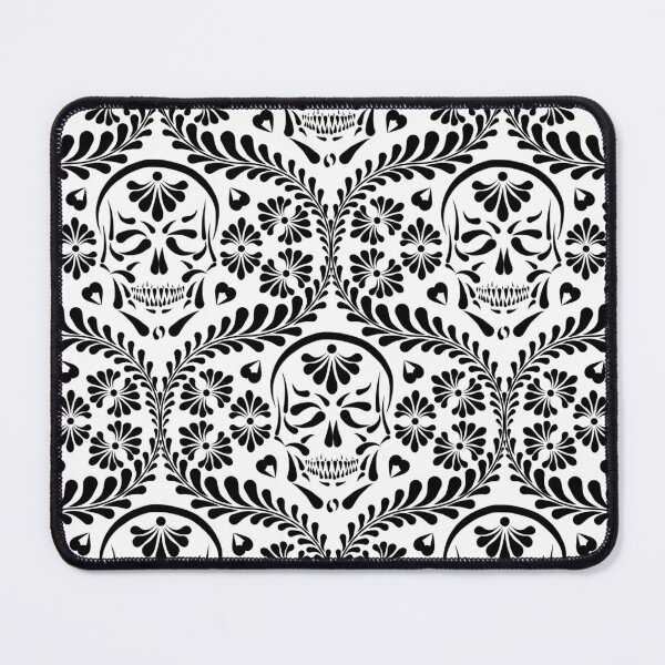 Item preview, Mexican Talavera Skull Black and White Alt Goth Dark Aesthetic (Medium) designed and sold by Glowing Oldies Shoppe.