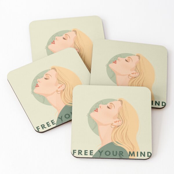 Item preview, Free Your Mind Sage Green Botanical Quote Sticker designed and sold by Wanderlust Wayward.