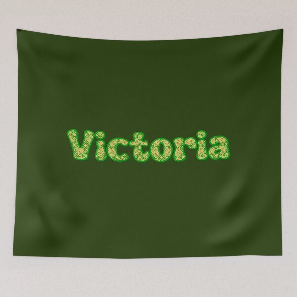 Item preview, Victoria Floral Name Typography in Green and Yellow  designed and sold by SweetLilith.