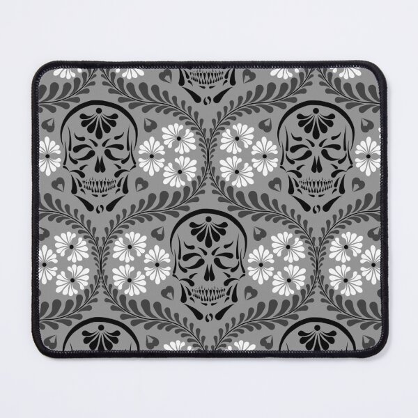 Item preview, Mexican Talavera Skull White, Black & Gray Alt Goth Dark Aesthetic (Medium) designed and sold by Glowing Oldies Shoppe.