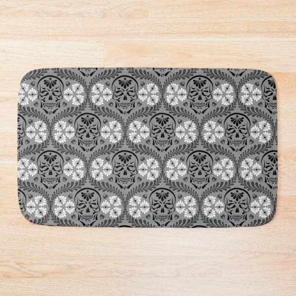 Item preview, Mexican Talavera Skull White, Black & Gray Alt Goth Dark Aesthetic (Medium) designed and sold by Glowing Oldies Shoppe.