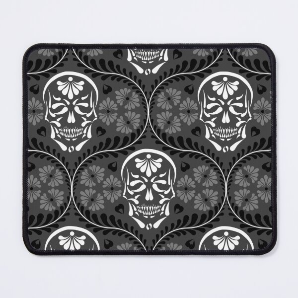 Item preview, Mexican Talavera Skull White, Black & Gray Alt Goth Dark Aesthetic (Medium) designed and sold by Glowing Oldies Shoppe.