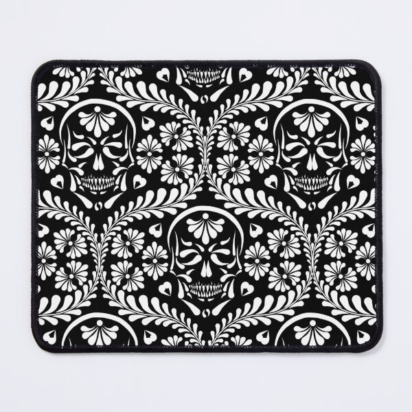 Item preview, Mexican Talavera Skull White and Black Alt Goth Dark Aesthetic (Medium) designed and sold by Glowing Oldies Shoppe.