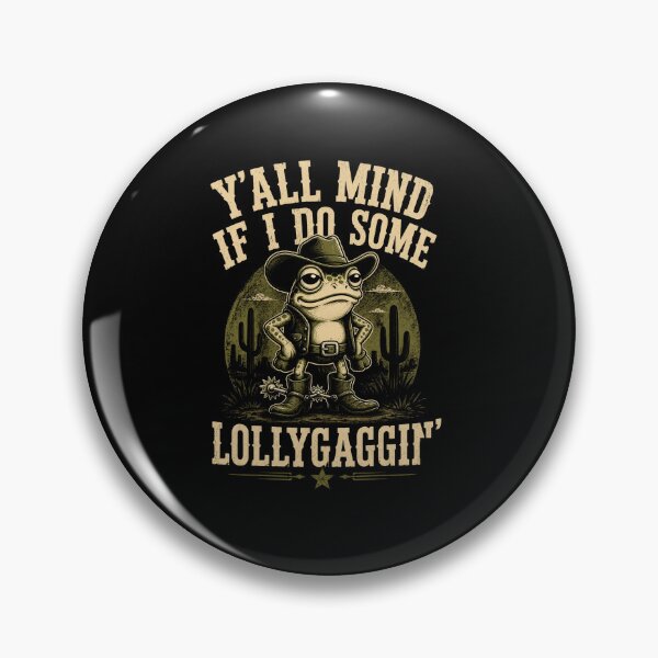 Item preview, Y'All Mind If I Do Some Lollygaggin Funny Cowboy Frog Western Humor designed and sold by MiALopezArt.