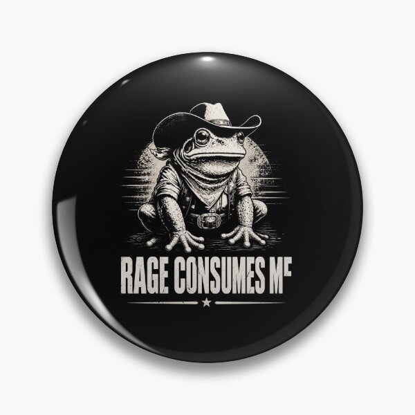 Item preview, Rage Consumes Me Grumpy Cowboy Frog Funny Western Meme Design designed and sold by MiALopezArt.