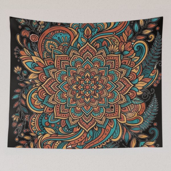 Item preview, Colorful Boho Mandala Floral Paisley Design designed and sold by delohill.