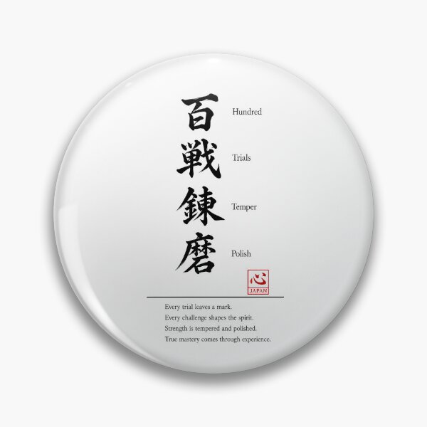Item preview, Hyakusen Renma (百戦錬磨) 　B | Yojijukugo Japanese Idiom Kanji Art designed and sold by KOKORO by JAPAN.