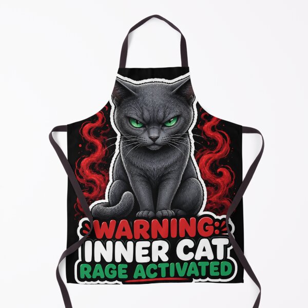 Item preview, Warning Inner Cat Rage Activated Grumpy Feline Lover designed and sold by Retro Rascals Co..