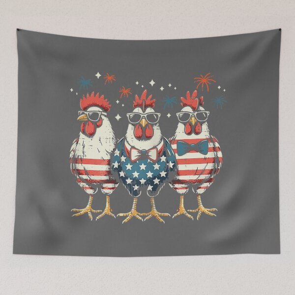 Item preview, 4th Of July Chickens Stars Stripes Farmer Women Men Kid designed and sold by KristineLi.