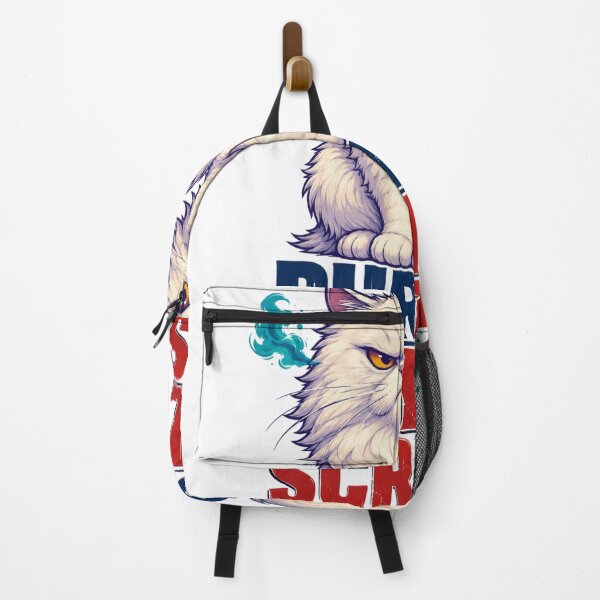 Item preview, Grumpy White Persian Cat Purrs & Primal Screams designed and sold by Retro Rascals Co..