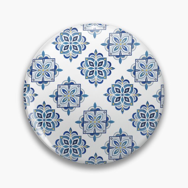 Item preview, Ornament embroidered blue on white designed and sold by fuzzyfox.