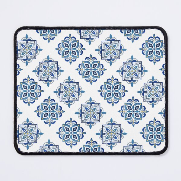 Item preview, Ornament embroidered blue on white designed and sold by fuzzyfox.