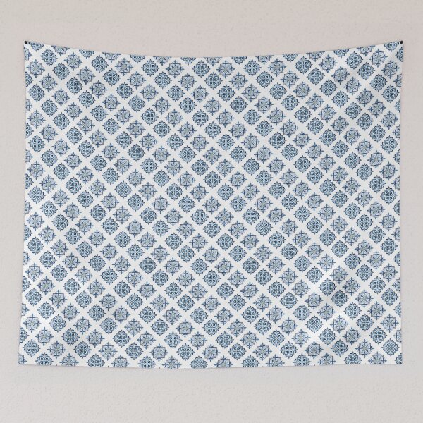 Item preview, Ornament embroidered blue on white designed and sold by fuzzyfox.