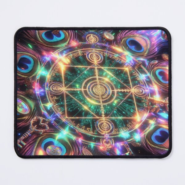 Item preview, Cyber neon codex: Sigil of abundance and protection. designed and sold by RavenCrow444.